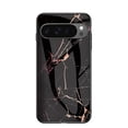 thumbnail image 1 of Allytech Marble Case for Google Pixel 9 / 9 Pro 2024, Tempered Glass Back Cover Anti-Scratch Shockproof Protective Bumper Case Cover for Google Pixel 9 / 9 Pro - Black Gold Marble, 1 of 7