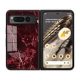 thumbnail image 1 of Allytech Marble Case for Google Pixel Fold 2023, Tempered Glass Back Cover Anti-Scratch Shockproof Protective Bumper Case Cover for Google Pixel Fold - Red, 1 of 6