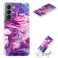 thumbnail image 1 of Allytech Marble Series Case for Samsung Galaxy S22, Galaxy S22 5G 6.1" Cover 2022, Shock Absorption Bumper Soft TPU Women Girl Cover for Samsung S22, Purple Marble, 1 of 5