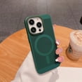thumbnail image 1 of Allytech Mesh Hole Breathable Case for iPhone 12, [Heat Dissipation] [Precise Cutouts] Shockproof Slim & Lightweight Protective Case Compatible with MagSafe for iPhone 12 - Darkgreen, 1 of 9
