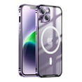 thumbnail image 1 of Allytech Metal Plating case for iPhone 15 Plus, Luxury Ultra Thin Compatible with Magsafe Wireless Charging Camera Lens Protection Anti-Drop Frosted Back Panel Cover for iPhone 15 Plus, Purple, 1 of 9
