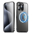 thumbnail image 1 of Allytech Metal Plating case for iPhone 16 Pro, Luxury Ultra Thin Compatible with Magsafe Wireless Charging Camera Lens Protection Anti-Drop Frosted Back Panel Cover for iPhone 16 Pro, Black, 1 of 8