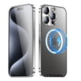 thumbnail image 1 of Allytech Metal Plating case for iPhone 16 Pro, Luxury Ultra Thin Compatible with Magsafe Wireless Charging Camera Lens Protection Anti-Drop Frosted Back Panel Cover for iPhone 16 Pro, Silver, 1 of 9
