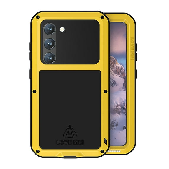 Allytech Military Grade Shockproof Case Cover for Samsung Galaxy S24 Plus with Build in Screen Protector, Heavy Duty Protective Dustproof Three Layers Armor Phone Case for Galaxy S24 Plus, Yellow