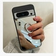 thumbnail image 1 of Allytech Mirror Case Cover for Google Pixel 8 Pro 6.7"  2023 Released, Shockproof Protective Anti-ScratchRing Holder with Glitter Diamond Makeup Case Cover for Google Pixel 8 Pro - 
Silver, 1 of 11