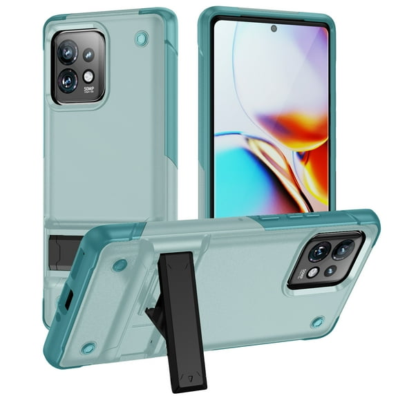 Allytech for Moto Edge+ 2023 Rugged Case, Military Grade Shockproof Anti-Stain Heavy Duty Hybrid Case with Invisible Kickstand, Soft TPU + Hard PC Phone Case for Moto Edge+ 2023 - Green