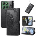 thumbnail image 1 of Allytech for Moto G Power (2025) Wallet Case, Luxury PU Leather with Embossed Pattern, Magnetic Clasp Kickstand Card Cash Slots Shockproof Slim Flip Case with Hand Strap for Women Men, Black, 1 of 6