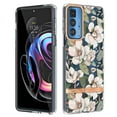 thumbnail image 1 of Allytech Motorola Moto Edge 20 Pro Case Clear, Flower Series Crystal Clear Back Cover Flexible TPU Silicone Shockproof Drop Proof Anti-yellow Protection Case Cover for Moto Edge 20 Pro, White Flower, 1 of 5