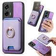 thumbnail image 1 of Allytech Motorola Moto G (2024) Case, Detachable Magnetic Wallet Case with Card Holder & Ring Stand, Support Car Mount, Premium PU Leather Shockproof Durable Protective Slim Case Cover - Purple, 1 of 10