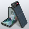 thumbnail image 1 of Allytech Motorola Moto Razr 2024 Case, Ultra Slim Lightweight Luxury PU Leather Skin-Friendly Case, Shockproof Dustproof Anti-Fingerprint Screen Lens Protection Cover for Motorola Razr 2024 - Navyblue, 1 of 8