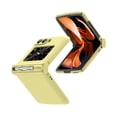thumbnail image 1 of Allytech for Motorola Razr 2022 Hinge Case, Luxury Shockproof Rubber Case with Folding Pen Holder Anti-Fall Protective Cover for Motorola Moto Razr 2022 5G 6.7", Yellow, 1 of 9