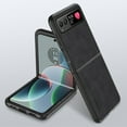 thumbnail image 1 of Allytech Motorola Razr 40 Case, Ultra Slim Lightweight Luxury PU Leather Skin-Friendly Case, Shockproof Dustproof Anti-Fingerprint Screen Lens Protection Cover for Motorola Razr 40 - Black, 1 of 8