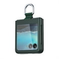thumbnail image 1 of Allytech Motorola Razr 40 Ultra Case Cover with Ring Holder, Shockproof Rugged Hybrid Slim Fit Bumper Case Morandi Color Phone Case for Motorola Razr 40 Ultra - Darkgreen, 1 of 8