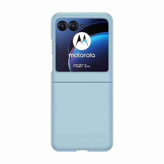 Allytech Motorola Razr 40 Ultra Case with Screen Protector, Slim Fit Shockprofo Hybrid PC Bumper Shock Resistant Lightweight Bumper Case Cover for Motorola Razr 40 Ultra - Skyblue