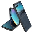 thumbnail image 1 of Allytech Motorola Razr 40 ultra Case, Slim Lightweight Luxury PU Leather Skin-Friendly Case, Shockproof Dustproof Anti-Fingerprint Screen Lens Protection Cover for Motorola Razr 40 ultra - Navyblue, 1 of 8