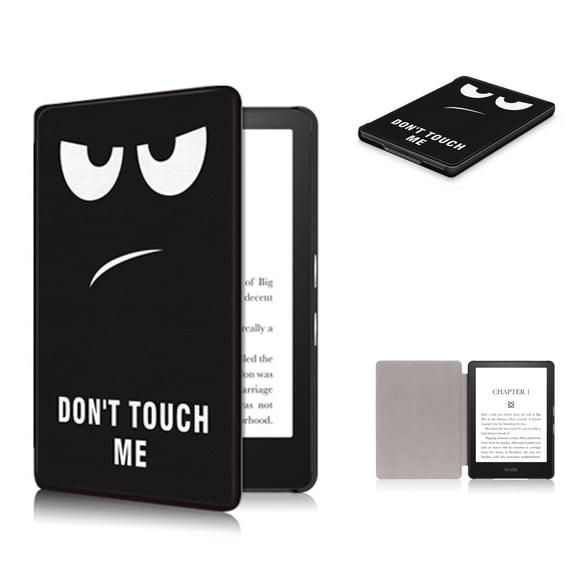 Allytech New Case for Kindle Paperwhite 11th Gen 6.8" 2021,Premium PU Leather Shell with Auto Sleep Wake PC Hard Cover for Paperwhite 2021(11th Gen) Signature Edition/Kids E-Reader, Big Eyes
