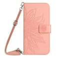 thumbnail image 1 of Allytech OnePlus 9R Wallet Case with Crossbody Strap PU Leather Sunflower Embossed Cards Slots Stand Shockproof Flip Cover for Girls WOmen Case for OnePlus 9R - Pink, 1 of 9