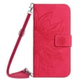 thumbnail image 1 of Allytech OnePlus 9R Wallet Case with Crossbody Strap PU Leather Sunflower Embossed Cards Slots Stand Shockproof Flip Cover for Girls WOmen Case for OnePlus 9R - Rose, 1 of 9