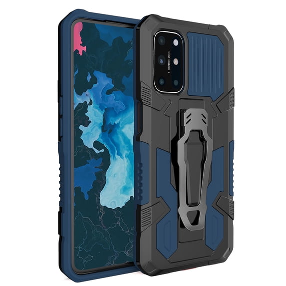 Allytech OnePlus Nord N200 5G Case 2021, Rugged Military Grade Protective Shockproof Build-in Kickstand Back Clamp Anti-scratch Case Cover Shell for OnePlus Nord N200 5G - Blue