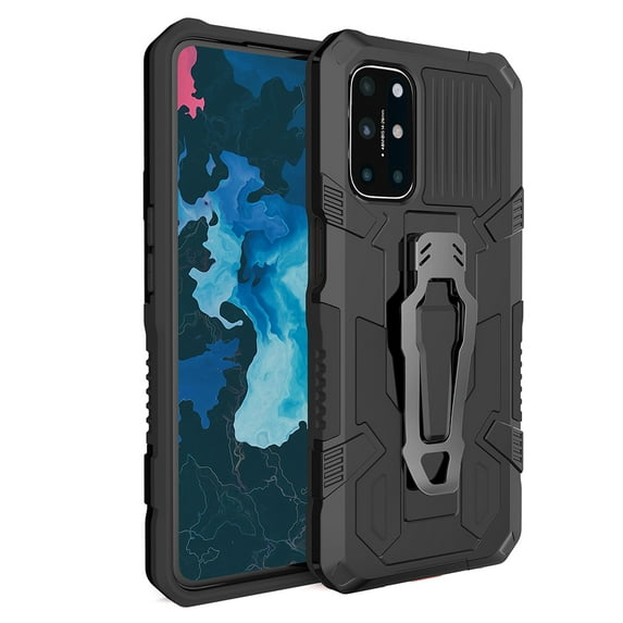 Allytech OnePlus Nord N200 5G Case 2021, Rugged Military Grade Protective Shockproof Build-in Kickstand Back Clamp Anti-scratch Case Cover Shell for OnePlus Nord N200 5G - Black