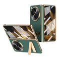 thumbnail image 1 of Allytech OnePlus Open 7.82" Case with Build in Screen Protector, PU Leather Slim Fit Kickstand Shockproof Luxury Bumper Phone Case Cover for OnePlus Open 2023 - Green, 1 of 7