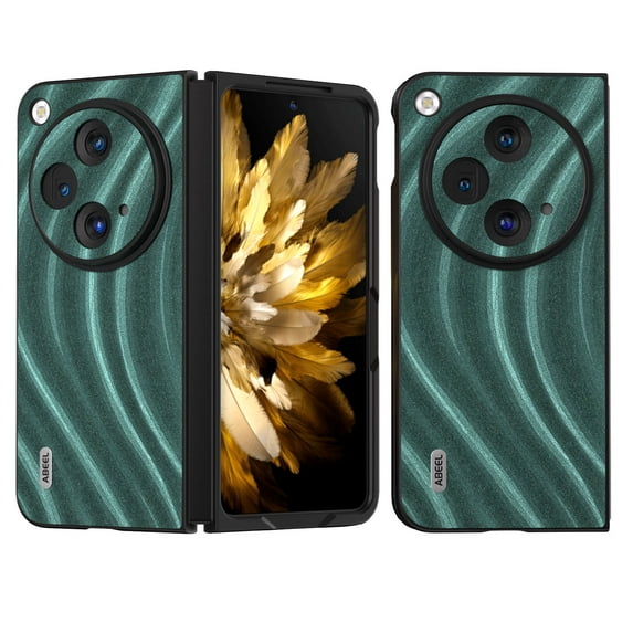 Allytech for OnePlus Open Case, Ultra Slim PU Leather Hybrid Shockproof Anti-Scratch Fashionable Galaxy Pattern Design Phone Case Cover for OnePlus Open 2023 - Green