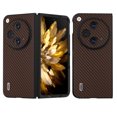 thumbnail image 1 of Allytech for OnePlus Open/Oppo Find N3 Phone Case, Carbon Fiber Pattern PU Leather Case for Women Men, Anti-Drop Protective Ultra Slim Fold Cover Case Compatible with OnePlus Open - Coffee, 1 of 5