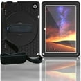 thumbnail image 1 of Allytech Onn. 10.1 Inch Tablet Case Gen 3 (2022 Model 100071485), Onn. 10.1" Case, Heavy Duty Shockproof Kids Friendly Kickstand Shoulder Strap Case Cover for Onn. 10.1" 2022 - Black, 1 of 9