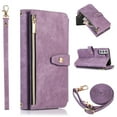 thumbnail image 1 of Allytech PU Leather Case for Samsung Galaxy S22 5G 2022, Removable Adjustable Crossbody Shoulder Strap [9 Card Holders] Lanyard Purse Stand Wallet Cover for Samusng S22 6.1 inch, Purple, 1 of 6