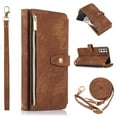 thumbnail image 1 of Allytech PU Leather Case for Samsung Galaxy S22 5G 2022, Removable Adjustable Crossbody Shoulder Strap [9 Card Holders] Lanyard Purse Stand Wallet Cover for Samusng S22 6.1 inch, Brown, 1 of 6