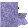 thumbnail image 1 of Allytech PU Leather Case for iPad 10th Gen 10.9" 2022, Cute Embossed Tiger Pattern Cover with Card Slots Pen Holder Anti-Slip Stand Wallet Smart Case for iPad 2022 10.9 inch(10th Gen), Purple, 1 of 7