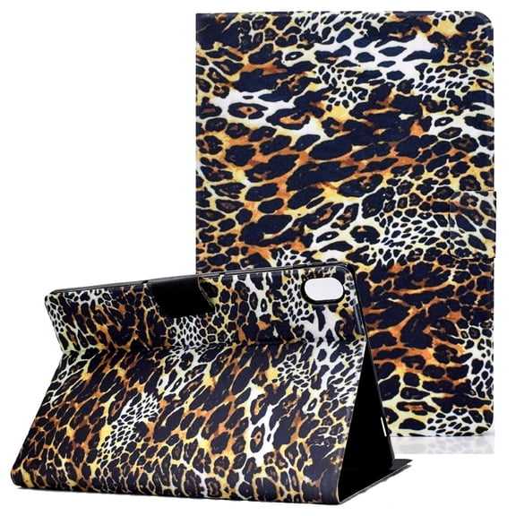 Allytech PU Leather Protective Case for iPad 10th Gen 10.9" 2022, Smart Auto Sleep Wake up Card Slots Multi-Angle Viewing Stand Scratch Free Case for iPad 10.9 inch A2696 A2757 A2777, Leopard