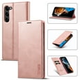 thumbnail image 1 of Allytech PU Leather Slim Wallet Case for Samsung Galaxy S24 Plus, Kickstand Magnetic Closure Cover with Card Slots & Cash Pocket, Full Body Protection Soft TPU Shockproof Case for Women Men, Rosegold, 1 of 8