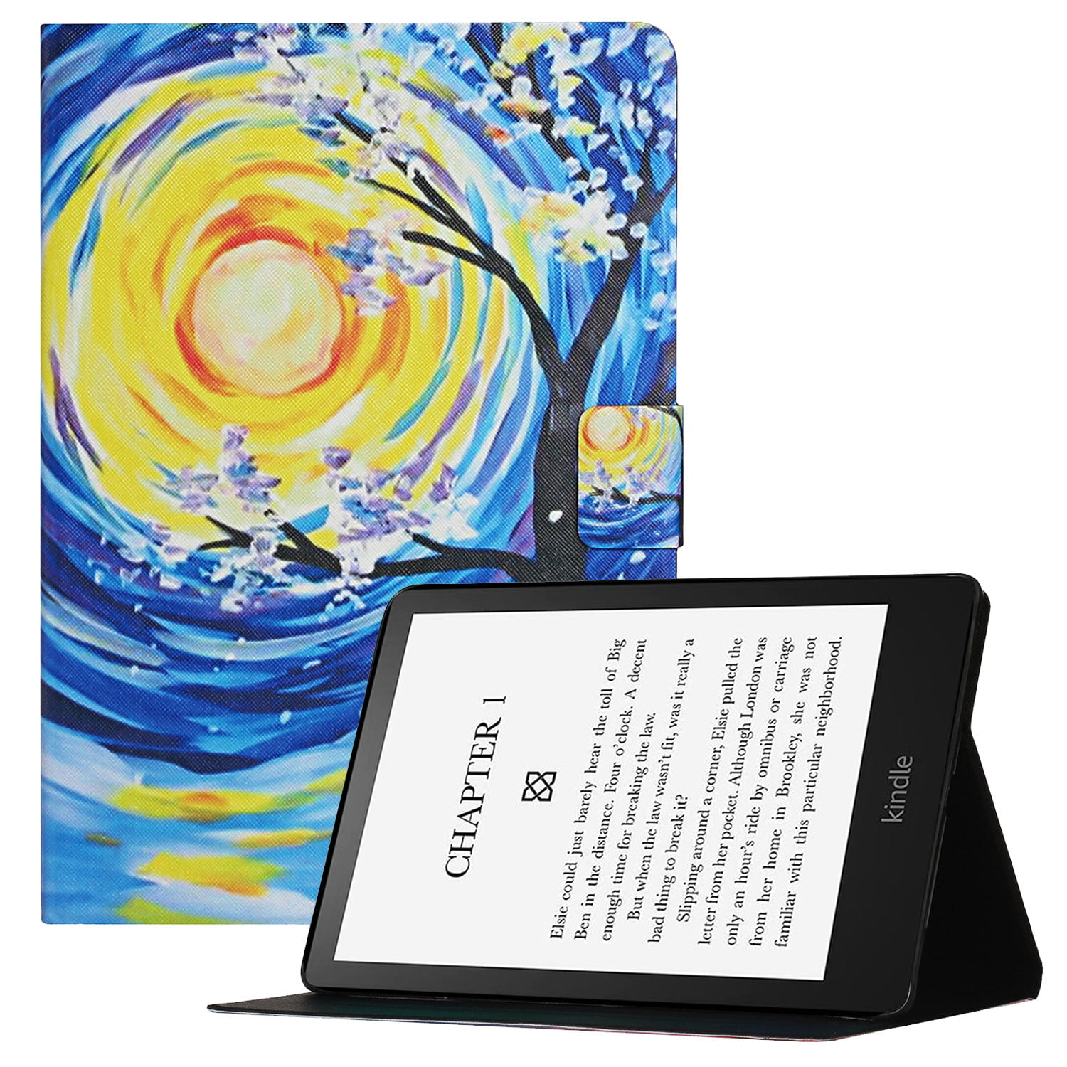 Kindle Paperwhite 11e génération 6,8 pouces étui de protection peint pour  2021 Kpw5 - Yellow Cat