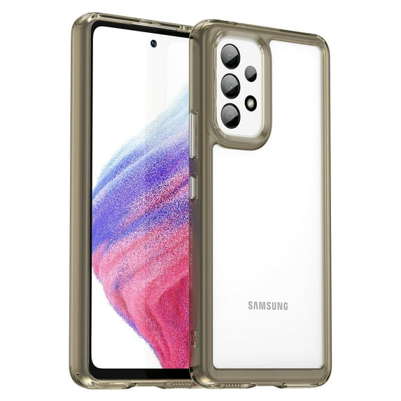 Allytech Phone Case for Samsung Galaxy A53 5G 6.5 inch,Anti-Slip Shockproof Soft TPU Bumper Acrylic Transparent Lightweight Slim Protective Cover,Gray