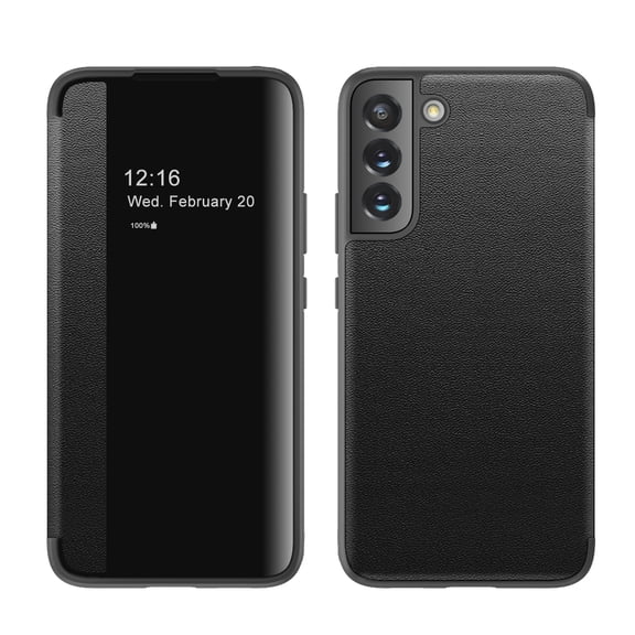 Allytech Phone Case for Samsung Galaxy S22 Plus/S22+ 5G 6.7", Slim Flip Magnetic Drop Protection Cover with Window View Function Built-in Pin/SIM Card Slot Case for Galaxy S22 Plus/S22+ 2022, Black