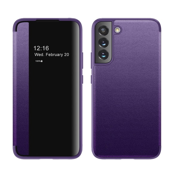 Allytech Phone Case for Samsung Galaxy S22 Plus/S22+ 5G 6.7", Slim Flip Magnetic Drop Protection Cover with Window View Function Built-in Pin/SIM Card Slot Case for Galaxy S22 Plus/S22+ 2022, Purple