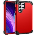 thumbnail image 1 of Allytech Phone Case for Samsung Galaxy S23 Ultra 6.8" 2023, Soft TPU Bumper + PC Hard Back [4 Corners] Shockproof Protection Heavy Duty Cover for Samsung S23 Ultra/ Galaxy S23 Ultra 5G, Red, 1 of 6