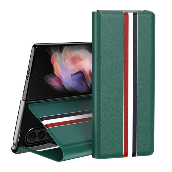 Allytech Phone Case for Samsung Galaxy Z Fold 4 5G (2022), Galaxy Z Fold 4 Wallet Case, Folio Flip PU Leather Stand Card Slots Holder Hard PC Case for Samsung Z Fold 4 2022, Green