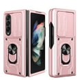 thumbnail image 1 of Allytech Phone Case for Samsung Galaxy Z Fold7, Military Grade Shockproof Ring Holder Stand Protective Slide Camera Protector Rugged Hybrid TPU PC Back Cover for Women Men,Rosegold, 1 of 11