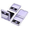 thumbnail image 1 of Allytech Phone Case for Samsung Galaxyx Z Flip 3, Hybrid Rugged Protective Hinge Protection Shockproof Transparent Back Cover Case for Samsung Galax Z Flip3 - Purple, 1 of 7