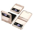 thumbnail image 1 of Allytech Phone Case for Samsung Galaxyx Z Flip 3, Hybrid Rugged Protective Hinge Protection Shockproof Transparent Back Cover Case for Samsung Galax Z Flip3 - Rosegold, 1 of 7