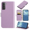 thumbnail image 1 of Allytech Phone Case for Samsung Galaxy S21 FE ,Lychee Texture Leather Magnetic Closure Flip Wallet Cover with ID Credit Card Slots Kickstand,Purple, 1 of 10