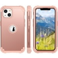 thumbnail image 1 of Allytech Phone Case for iPhone 14 6.1" 2022, Soft TPU Bumper + PC Hard Back [4 Corners] Shockproof Protection Heavy Duty Cover for iPhone 14 5G, Rosegold, 1 of 7