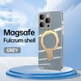 thumbnail image 1 of Allytech Plated Case for iPhone 14 Pro Compatible with MagSafe, Magnetic Ring Kickstand Slim Lightweight Cover with Lens Protector, Luxury Soft TPU Shockproof Case for Women Men - Gray, 1 of 9