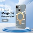 thumbnail image 1 of Allytech Plated Case for iPhone 15 Compatible with MagSafe, Magnetic Ring Kickstand Slim Lightweight Cover with Lens Protector, Luxury Soft TPU Shockproof Case for Women Men - Gray, 1 of 9