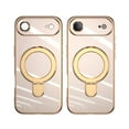 thumbnail image 1 of Allytech Plated Case for iPhone 17 Air Compatible with MagSafe, Magnetic Ring Kickstand Slim Lightweight Cover with Lens Protector, Luxury Soft TPU Shockproof Case for Women Men - Lightpink, 1 of 6
