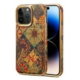 thumbnail image 1 of Allytech Plating Case for iPhone 13 Pro with Back Credit Card Holder, Ultra Slim Stylish Flowers Pattern PU Leather Kickstand Shockproof Protective Soft Cover for Women Girls - Yellow, 1 of 10