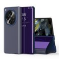 thumbnail image 1 of Allytech Plating Mirror Flip Case for OnePlus Open / Oppo Find N3 2023, Luxury PU Leather & Hard PC Slim Lightweight Cover with Kickstand, Comfortable Grip Shockproof Full Protective Case, Purple, 1 of 11