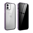 thumbnail image 1 of Allytech Privacy Magnetic Case for iPhone 12 6.1"/ iPhone 12 Pro, Anti Peeping Double Side Tempered Glass [Magnet Absorption Metal Bumper Frame] Full Protective Cover for Apple iPhone 12 6.1", Purple, 1 of 10